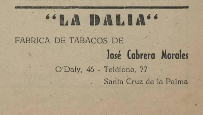 Publicidad La Palma, 1952